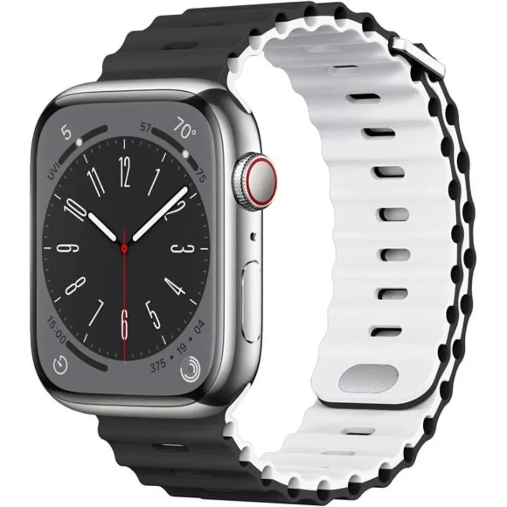 Sport Soft Silicone Compatible with Apple Watch Ocean Band Wristband Ultra 9 8 7